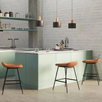 Simpli Home - Dafney Counter Height Stool (Set of 2) - Camel Brown - Left View