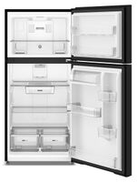 Whirlpool - 30 inch wide 19 cu. ft. Top Freezer Refrigerator with Total Coverage Cooling - Black - Left View