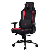 Arozzi - Vernazza Series Top-Tier Premium Supersoft Upholstery Fabric Gaming Chair - Red - Left View