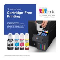 Epson - EcoTank ET-4950 Wireless All-in-One Color Supertank Inkjet Printer - Black - Left View