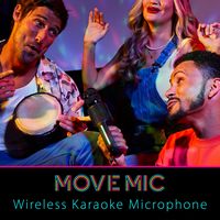 Singing Machine - Portable Karaoke Microphone Speaker with 22 voice changing effects, Move Mic - Left View
