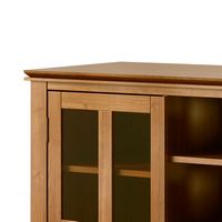Simpli Home - Artisan SOLID WOOD Tall TV Media Stand in Honey Brown For TVs up to 60 inches - Hon... - Left View