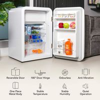 Cooluli - Curve 3.8 cuft Freestanding Compressor Fridge - White - Left View