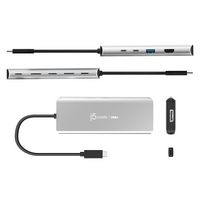 j5create - USB4 Dual 4K Multi-Port Hub - Space Gray/Black - Left View