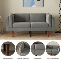 Bestier - Convertible Sleeper Sofa 2 in 1, Modern Sofa Bed Couches with Soft Padded Seat and Side... - Left View