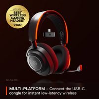 SteelSeries - Arctis Nova 7 Wireless Gaming Headset for PC, PS5, and PS4 - Black - Left View