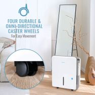 Keystone - 22-pint Dehumidifier - White - Left View