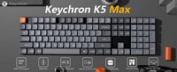Keychron - K5 Max 100% Custom Wireless RGB Mechanical Keyboard with Programmable QMK/VIA Hot-Swap... - Left View