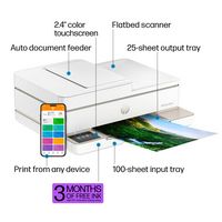 HP - Envy 6555e Wireless All-in-One Inkjet Printer with 3 months of Instant Ink included with HP+... - Left View