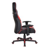 OSP Home Furnishings - Vapor Gaming Chair - Red/Black - Left View