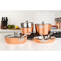 Viking - 4-Ply 9PC Cookware Set - Copper - Left View