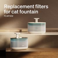 PETLIBRO - Capsule Pet Water Fountain Replacement Filter (8 pack) - White - Left View