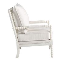 OSP Home Furnishings - Kaylee Spindle Chair - White Linen - Left View