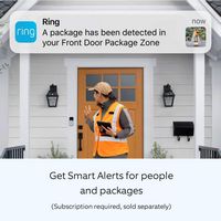 Ring - Battery Doorbell Plus Smart Wifi Video Doorbell – Battery Operated with Head-to-Toe View -... - Left View