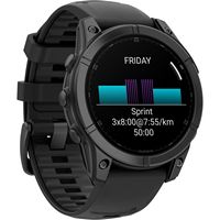 Garmin - fēnix E GPS Smartwatch 47mm Fiber-reinforced polymer - Slate Gray Steel - Left View