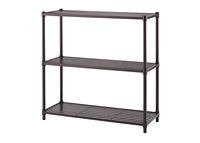 TRINITY - 3-Tier | 36x14x35 | Slat Shelving | - Dark Bronze - Left View