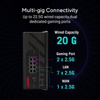 ASUS - ROG Strix GS-BE18000 Tri-Band Wi-Fi 7 Gaming Router - Black - Left View