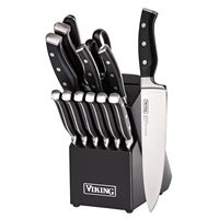 Viking - 14-Piece Cutlery set with Black Block - Multicolor - Left View