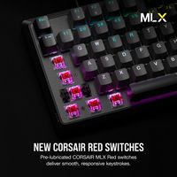 CORSAIR - K70 CORE RGB Mechanical Gaming Keyboard - Gray - Left View