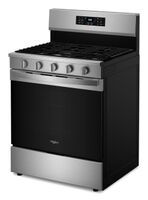 Whirlpool - 5.0 Cu. Ft. Freestanding Single Gas Range with Air Fry and Air Baking - Stainless Steel - Left View