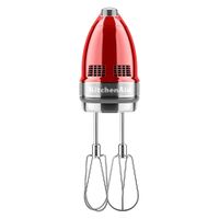 KitchenAid - 9-Speed Hand Mixer with Turbo Beater II Accessories in Candy Apple - Red - Left View
