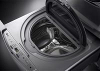 LG - SideKick 1.0 Cu. Ft. High-Efficiency Smart Top Load Pedestal Washer with 3-Motion Technology... - Left View
