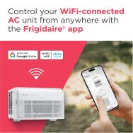 Frigidaire - Gallery 115V 8,000 BTU 350 Sq. Ft. Smart Inverter Window Air Conditioner - White - Left View