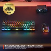 SteelSeries - Apex Pro Mini Gen 3 60% Wired Mechanical OmniPoint Adjustable Gaming Keyboard with ... - Left View