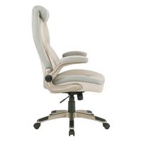 Office Star Products - Exec Bonded Lthr Office Chair - Taupe / Cocoa - Left View