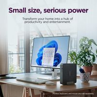 Lenovo - IdeaCentre Mini Desktop - Intel Core 7 Processor 240H - 16GB Memory - 512GB SSD - Luna Grey - Left View