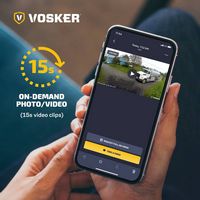 Vosker - VKX Outdoor Solar Powered 1080p Security Camera with 4G-LTE Cellular Connectivity - Black - Left View