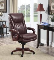 La-Z-Boy - Big & Tall Bonded Leather Executive Chair - Coffee Brown - Left View