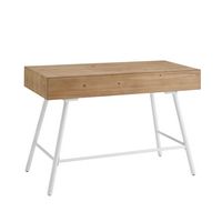 Linon Home Décor - Conners Contemporary 3-Drawer Desk - Natural - Left View