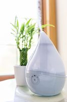 CRANE - 0.5 Gal. Droplet Ultrasonic Cool Mist Humidifier - Gray - Left View