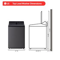 LG - 5.0 Cu. Ft. High-Efficiency Smart Top Load Washer with Easy Unload - Platinum Black - Left View