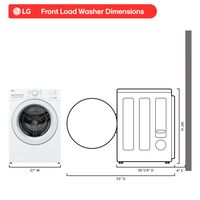 LG - 4.5 Cu. Ft. High-Efficiency Stackable Smart Front Load Washer with AI Wash and ColdWash Tech... - Left View