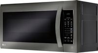 LG - 2.0 Cu. Ft. Over-the-Range Microwave with Sensor Cooking and EasyClean - Black Stainless Steel - Left View