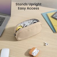 tomtoc - Light-T12 Electronic Accessory Organizer Tech Pouch Cable Bag Travel Case for Cords, Cab... - Left View
