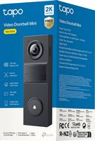 TP-Link - Tapo Smart Live View 2K Video Doorbell with Ring Call, 160° FOV, Local and Cloud Storag... - Left View