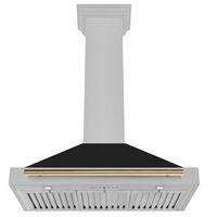 ZLINE DuraSnow - 35 inches - Convertible - Wall Range Hood - DuraSnow Stainless Steel - Left View