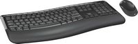 Microsoft - Comfort Desktop 5050 Ergonomic Full-size Wireless Keyboard and Mouse Bundle - Black - Left View