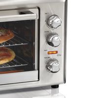 Hamilton Beach - Countertop convection oven with rotisserie - Stainless Steel - Left View