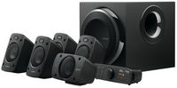 Logitech - Z906 5.1-Channel Satellite Surround Sound Speaker System (6-Piece) - Black - Left View