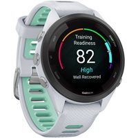 Garmin - Forerunner 265S GPS Smartwatch 42 mm Fiber-reinforced polymer - Black/Whitestone - Left View