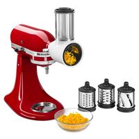 KitchenAid - 3-Piece Pasta Roller & Cutter Set and Fresh Prep Slicer/Shredder Attachment - KSMVSP... - Left View
