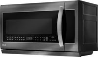 LG - 2.2 Cu. Ft. ExtendaVent 2.0 Over-the-Range Microwave with Sensor Cooking - Black Stainless S... - Left View