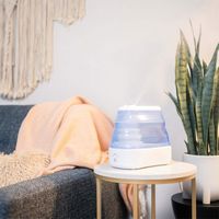 CRANE - 1 Gal. Cool Mist Collapsible Humidifier - Blue/White - Left View