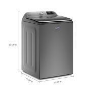 Maytag - 5.2 Cu. Ft. High Efficiency Smart Top Load Washer with Extra Power Button - Metallic Slate - Left View