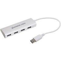 IOGEAR - Met(AL) 4-Port USB 3.0 Hub - White - Left View