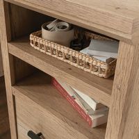 Sauder - Aspen Post Single Ped Desk Pmo - Prime Oak - Left View